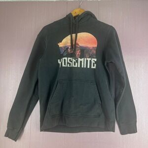 Yosemite National Park Bear Graphic Hoodie‎ Black Medium Pullover Sweatshirt